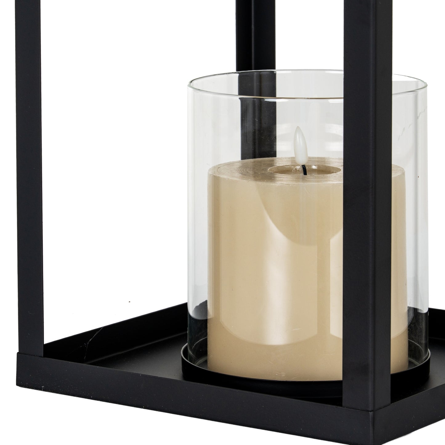 Astra Large Lantern With Glass Candle Holder - Candle Holders from the Quanta Home collection.