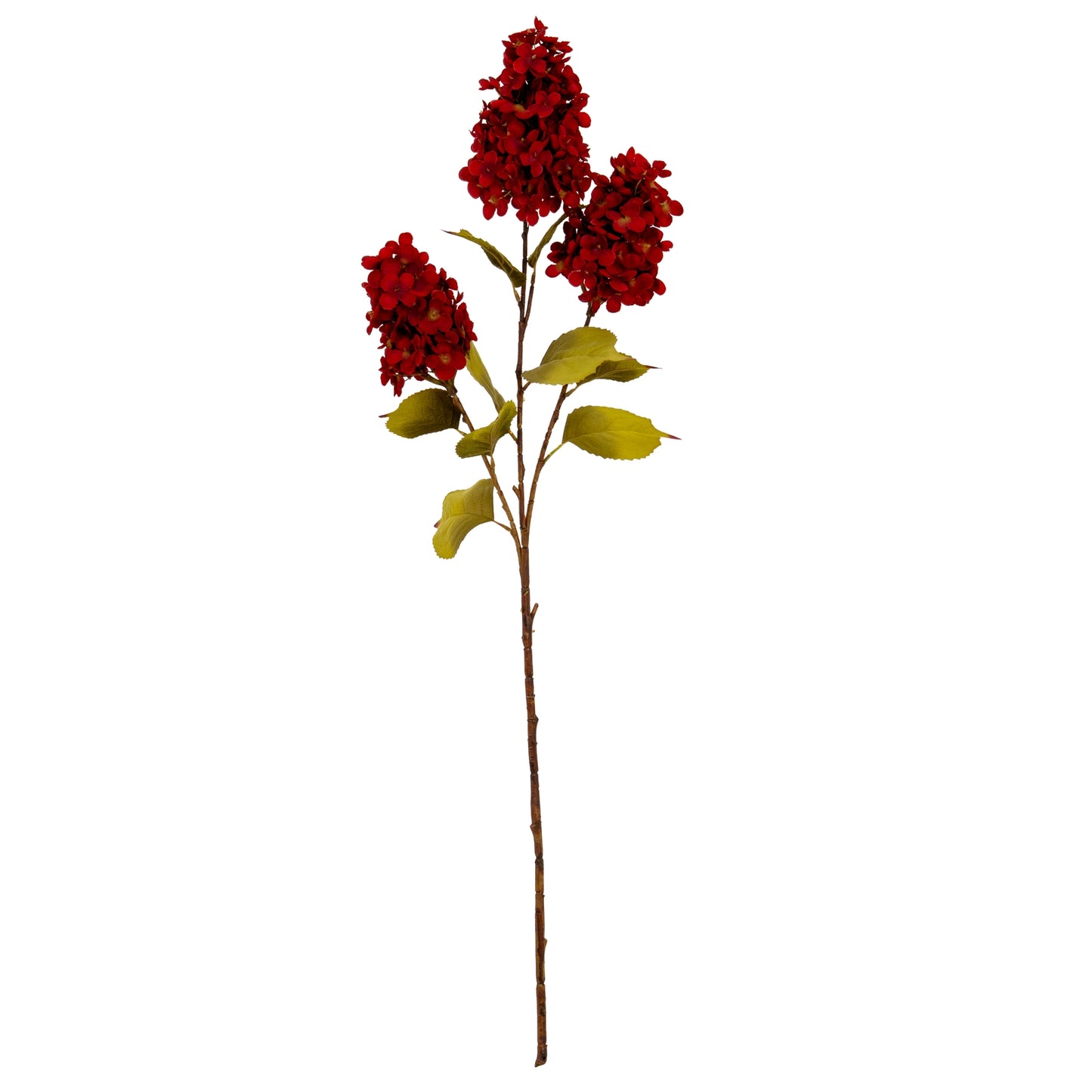 Dark Red Spear Hydrangea Spray - Single Stem Flowers from the Quanta Home collection.