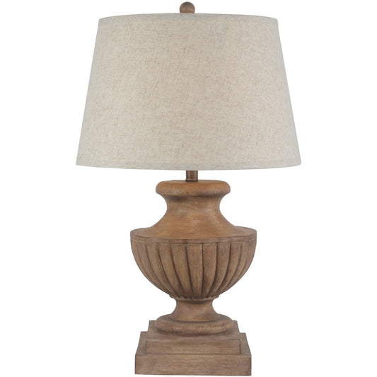Marbelle Table Lamp With Edged Linen Shade - Lighting from the Quanta Home collection.