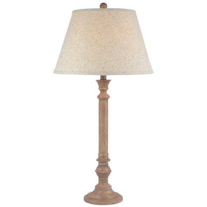 Solenne Table Lamp With Edged Linen Shade - Lighting from the Quanta Home collection.