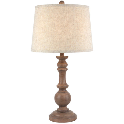 Seraphia Table Lamp With Edged Linen Shade - Lighting from the Quanta Home collection.