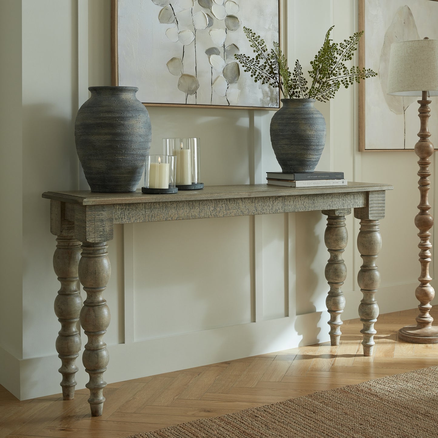 Seraphia Floor Lamp With Edged Linen Shade