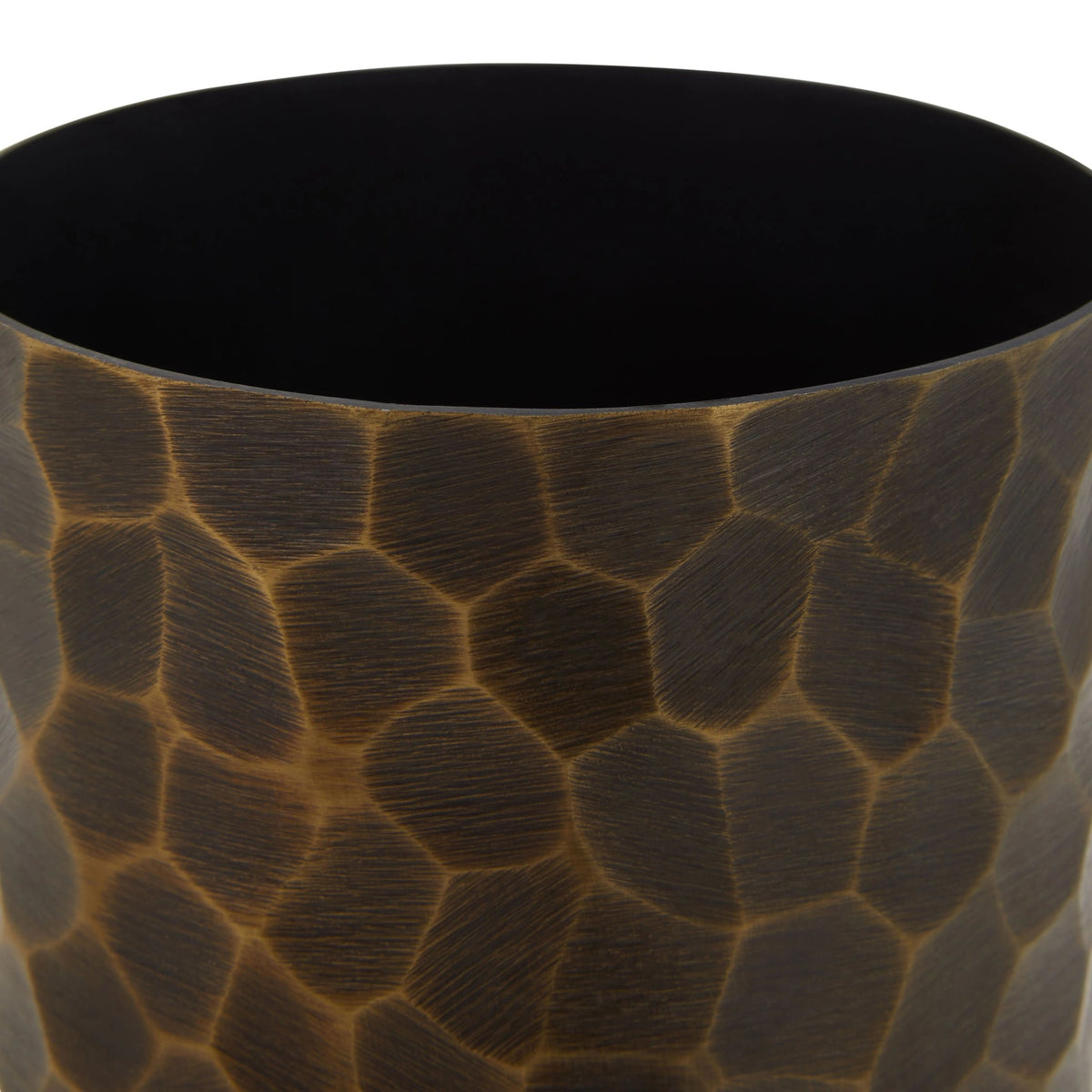 Aureon Large Antique Gold Metal Vase