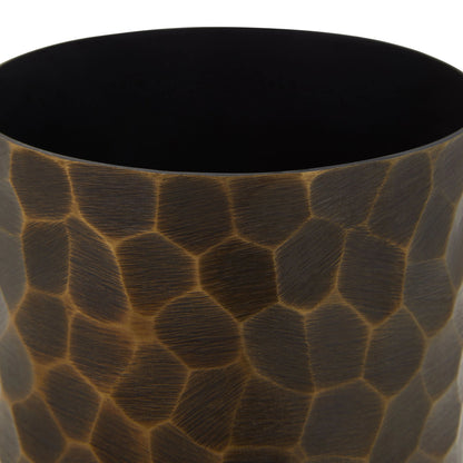 Aureon Large Antique Gold Metal Vase