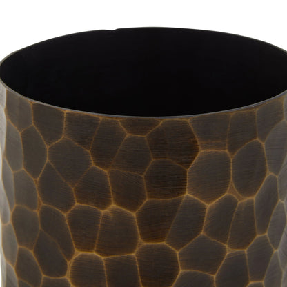 Aureon Small Antique Gold Metal Vase