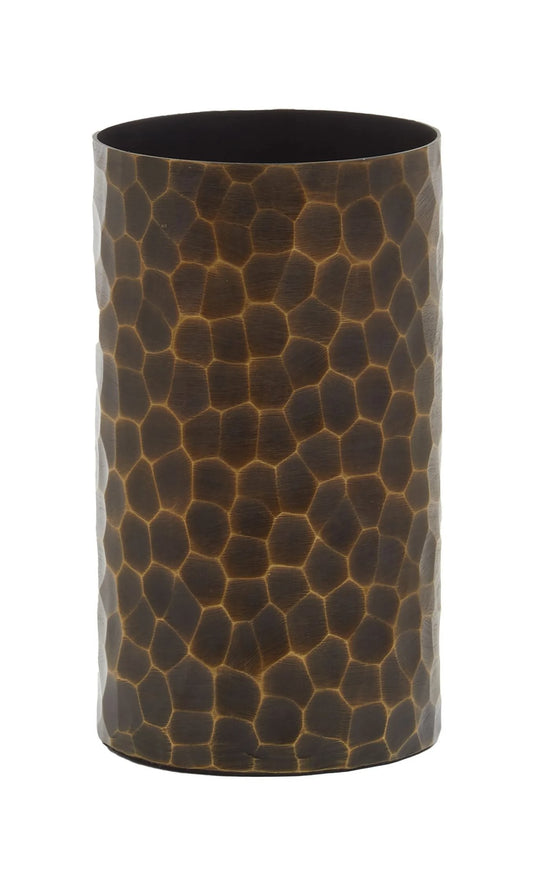 Aureon Small Antique Gold Metal Vase