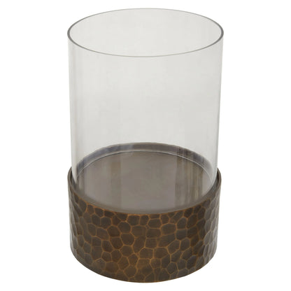 Aureon Small Antique Gold Candle Holder