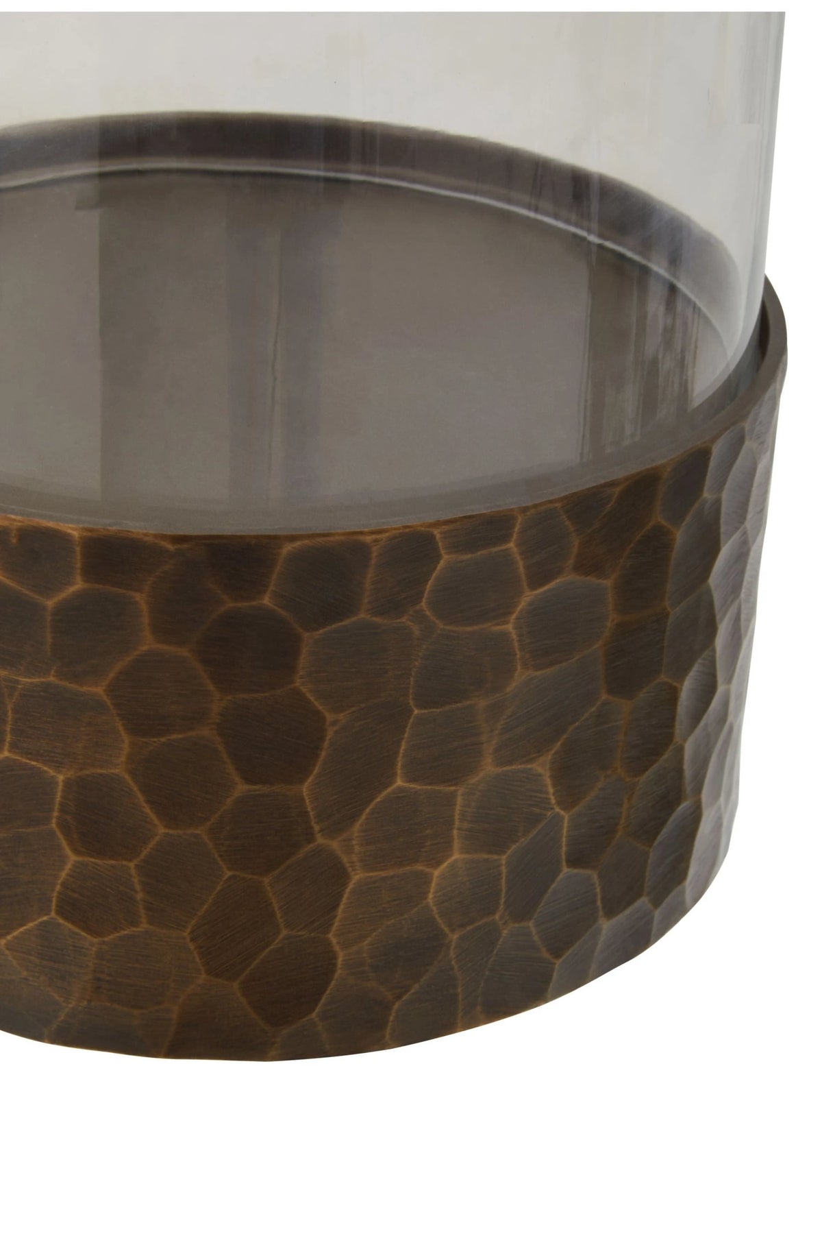 Aureon Small Antique Gold Candle Holder
