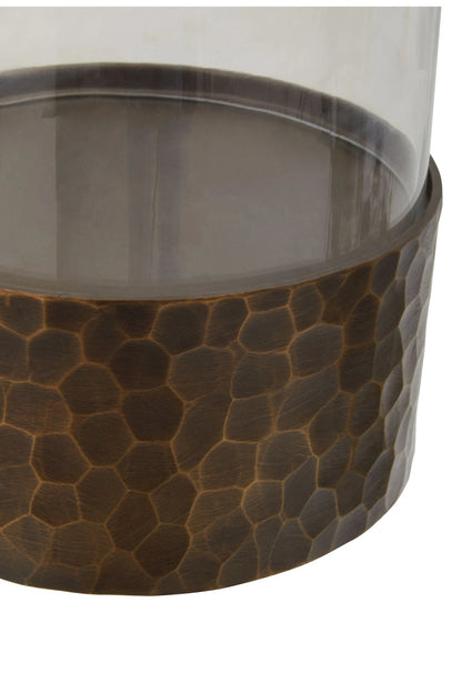 Aureon Small Antique Gold Candle Holder