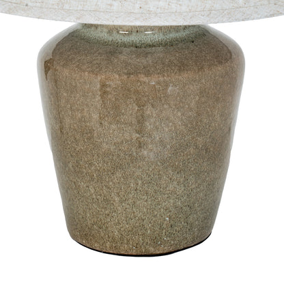 Mottura Ceramic Table Lamp With Edged Linen Shade