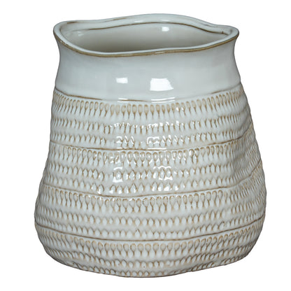 Tava Wide Hewn Vase - Vases from the Quanta Home collection.