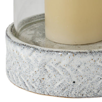 Sona Large Hurricane Lantern With Lid - Candle Holders from the Quanta Home collection.