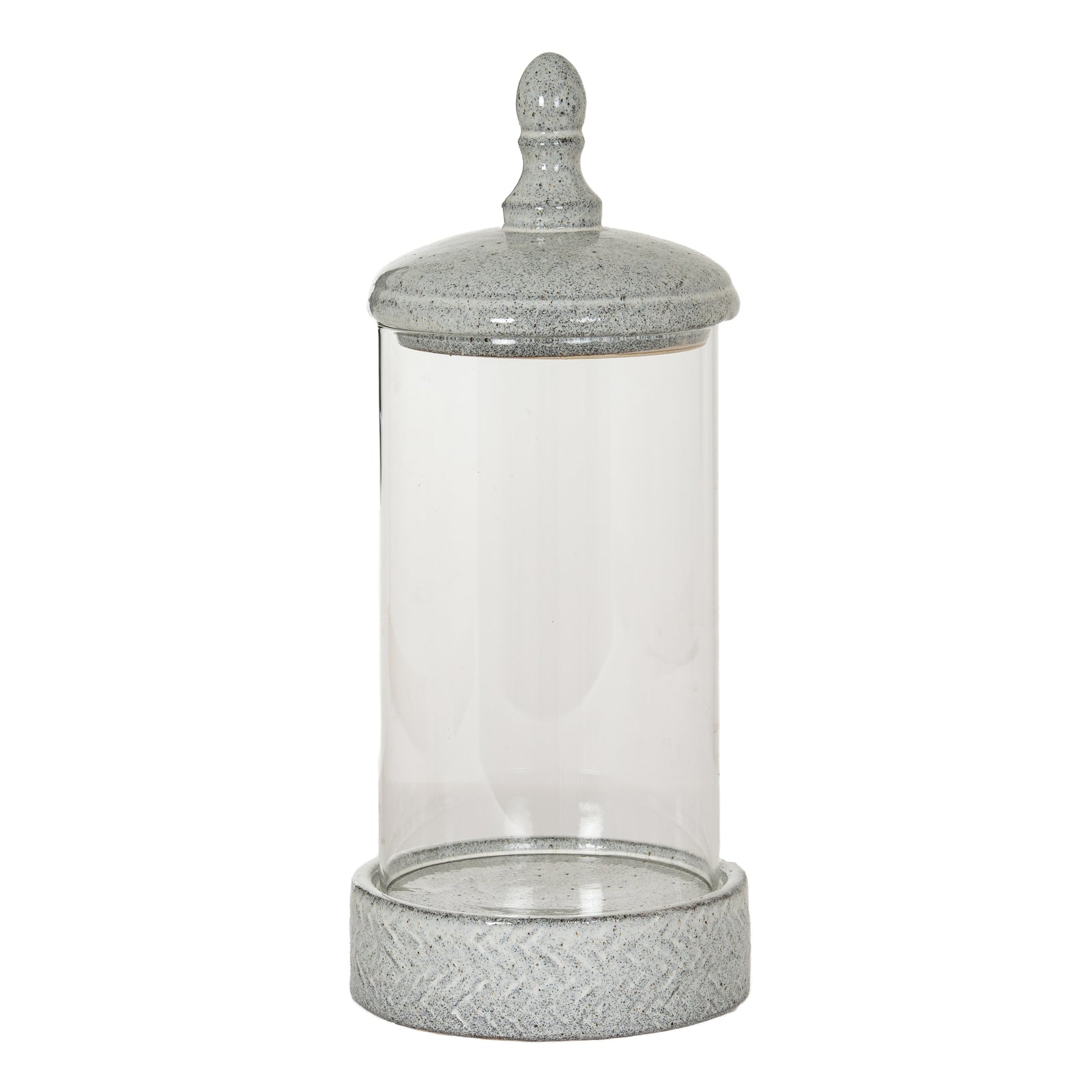 Sona Large Hurricane Lantern With Lid - Candle Holders from the Quanta Home collection.