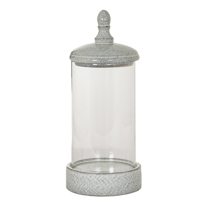 Sona Large Hurricane Lantern With Lid - Candle Holders from the Quanta Home collection.