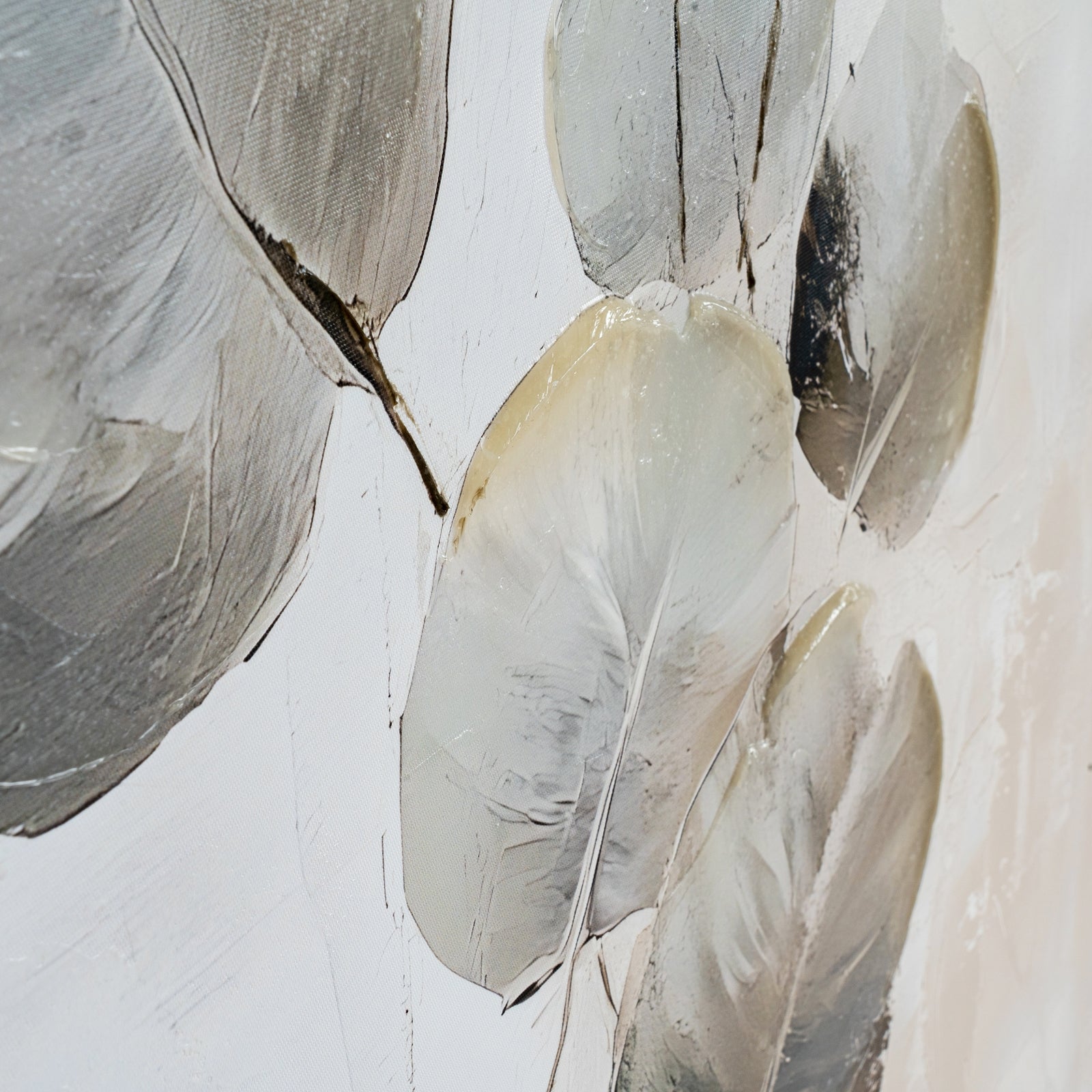 Silvra Hand Painted Canvas In Frame - Handpainted Art from the Quanta Home collection.