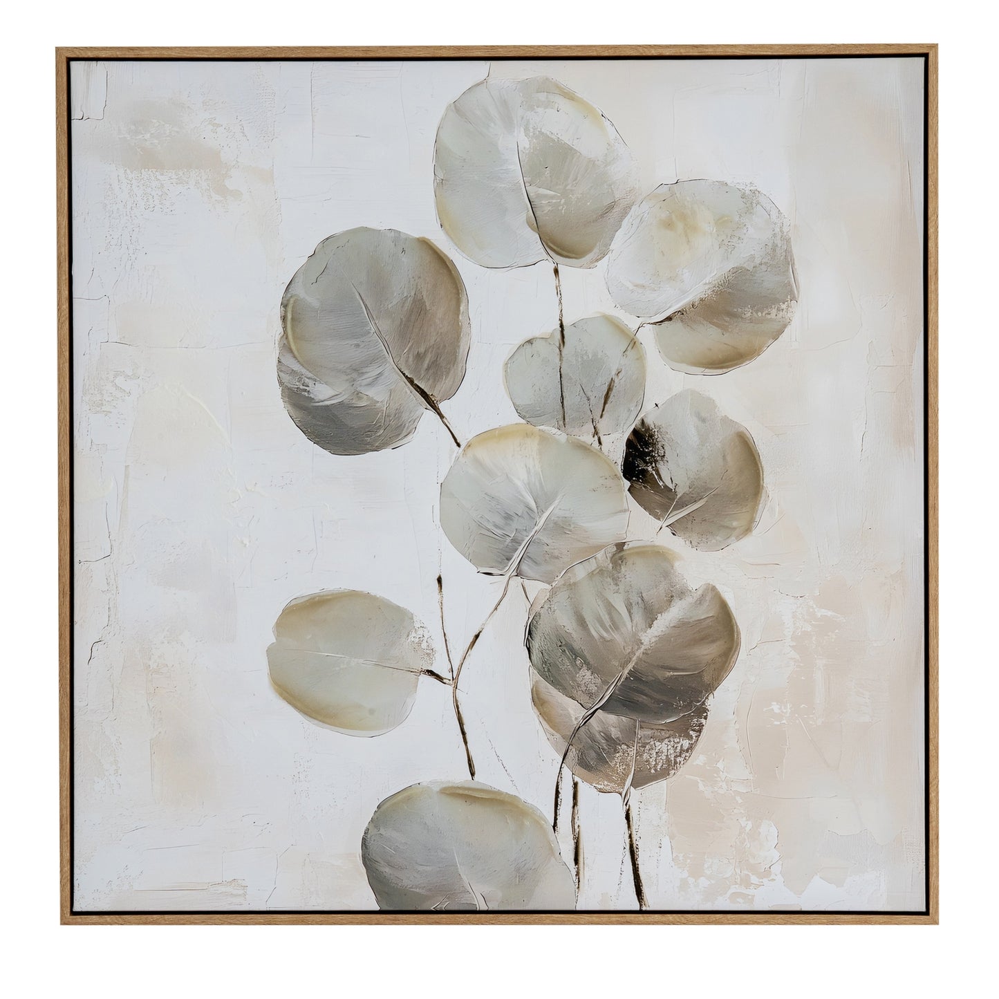 Silvra Hand Painted Canvas In Frame - Handpainted Art from the Quanta Home collection.