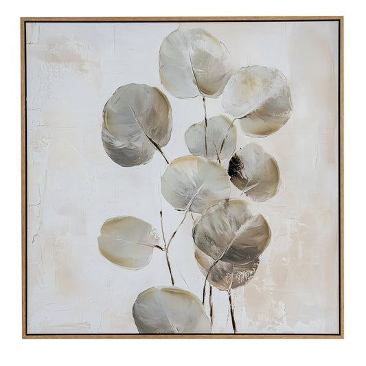 Silvra Hand Painted Canvas In Frame - Handpainted Art from the Quanta Home collection.