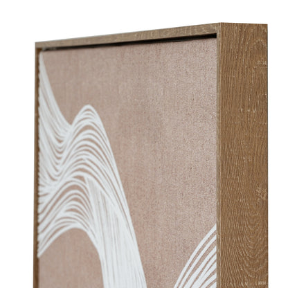 Clayre Line Art In Frame - Handpainted Art from the Quanta Home collection.