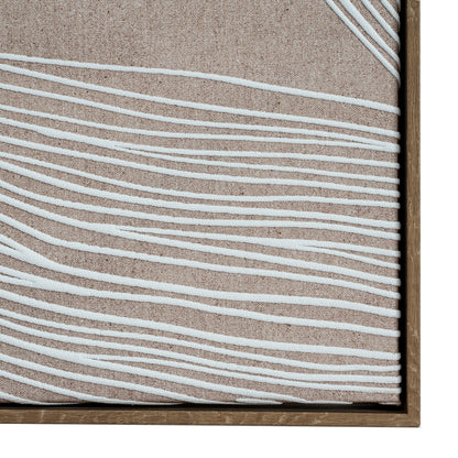 Lunora Line Art In Frame - Handpainted Art from the Quanta Home collection.
