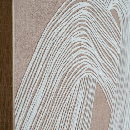 Lunora Line Art In Frame - Handpainted Art from the Quanta Home collection.