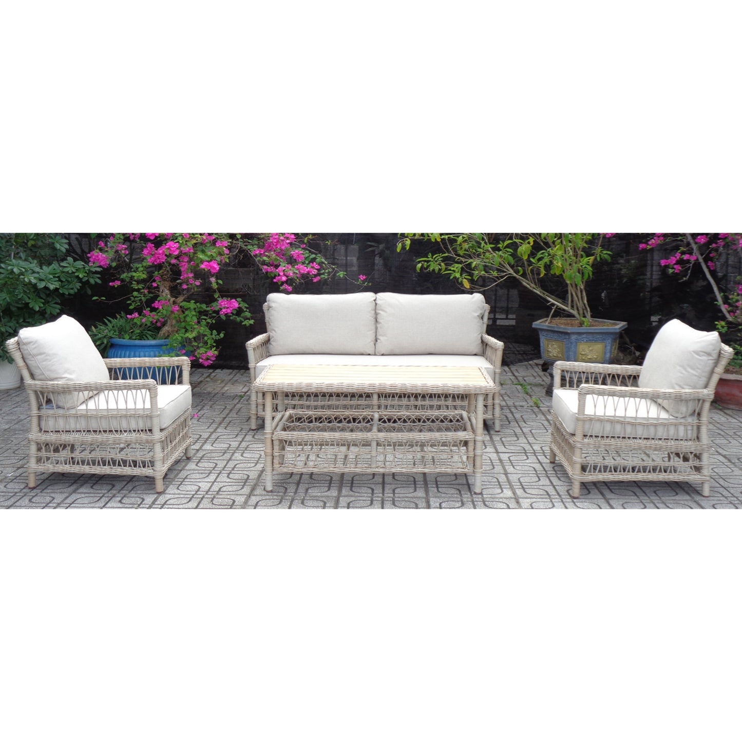 Provence Collection Outdoor 4 Seater Lounge Set - Occasional Chairs from the Quanta Home collection.