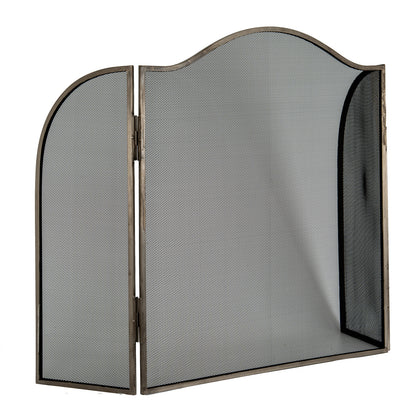 Antiqued Silver Large  Fire Screen