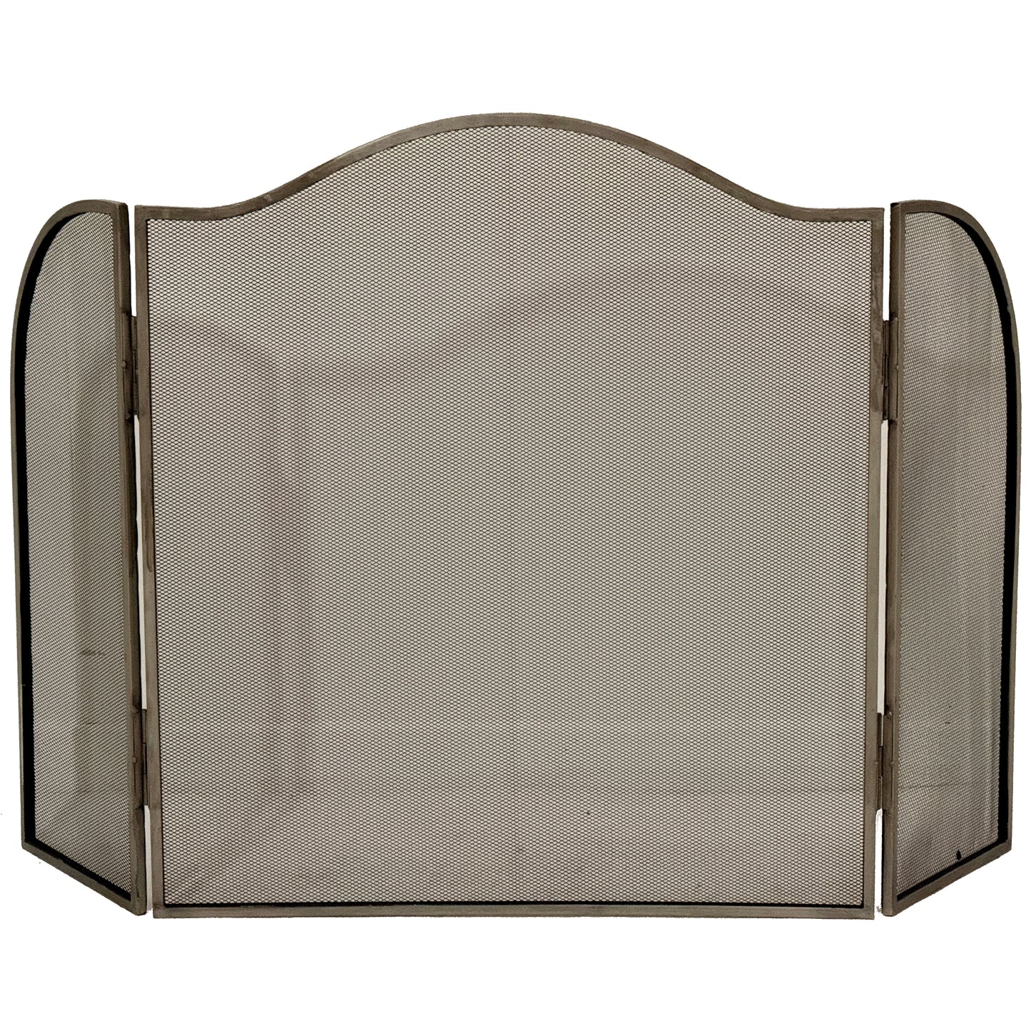 Antiqued Silver Fire Screen