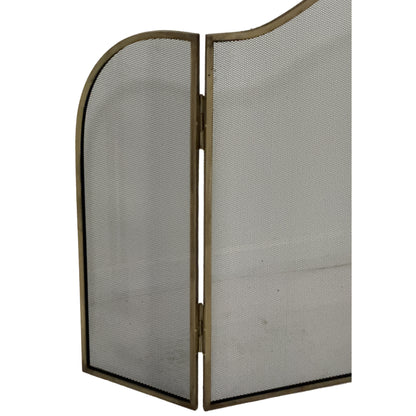 Antiqued Brass Fire Screen
