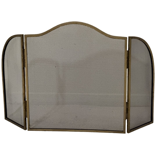 Antiqued Brass Fire Screen