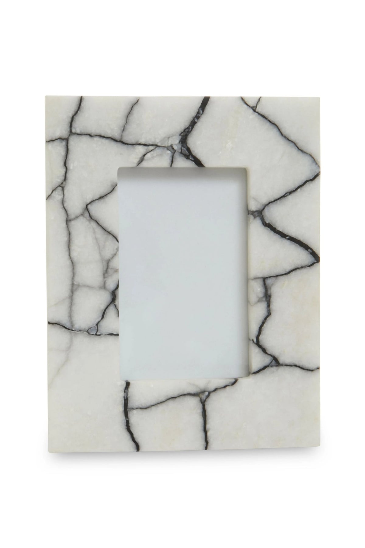 Marmont White and Black Marble 4In X 6In Small Photo Frame