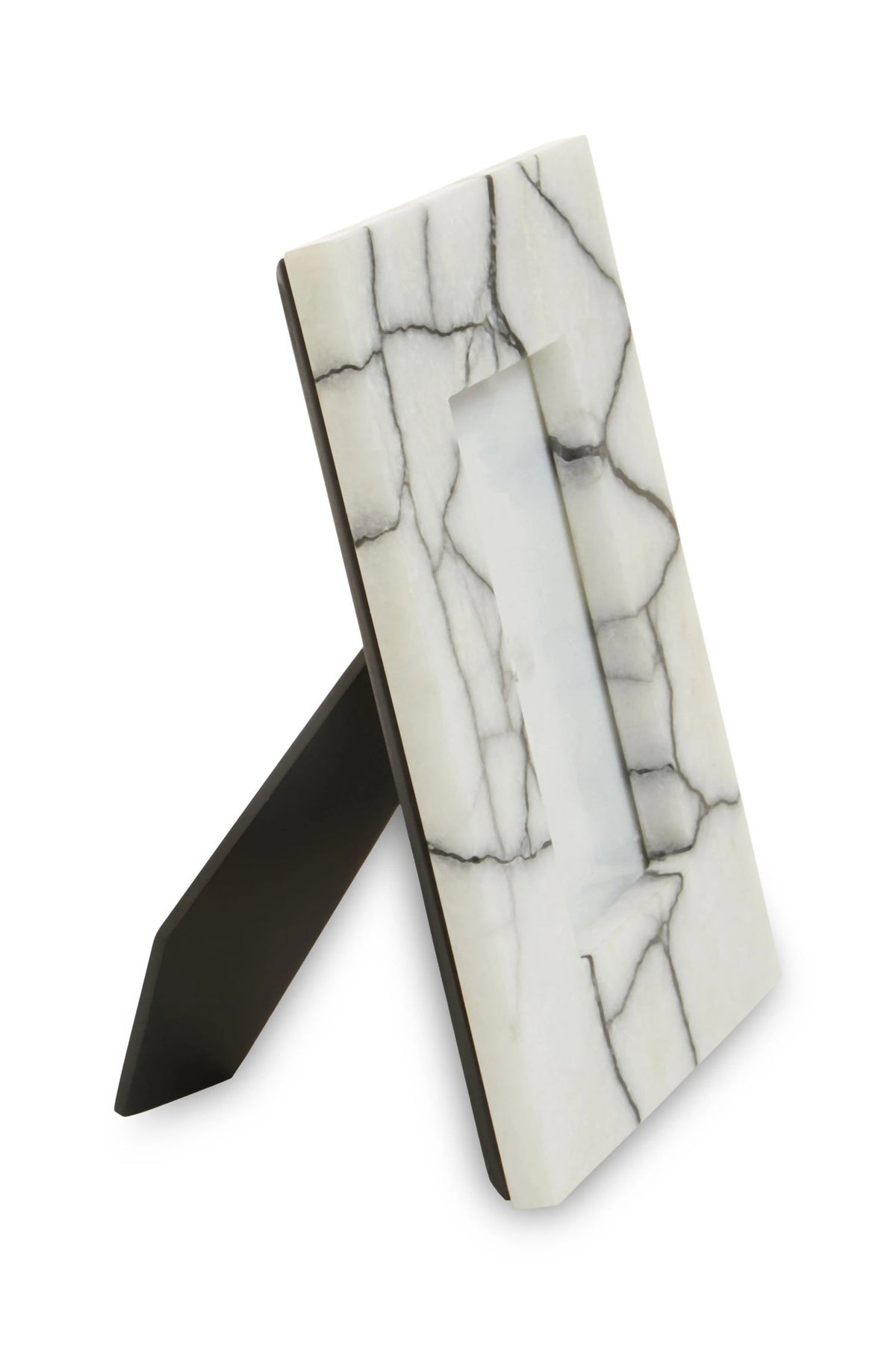 Marmont White and Black Marble 4In X 6In Small Photo Frame