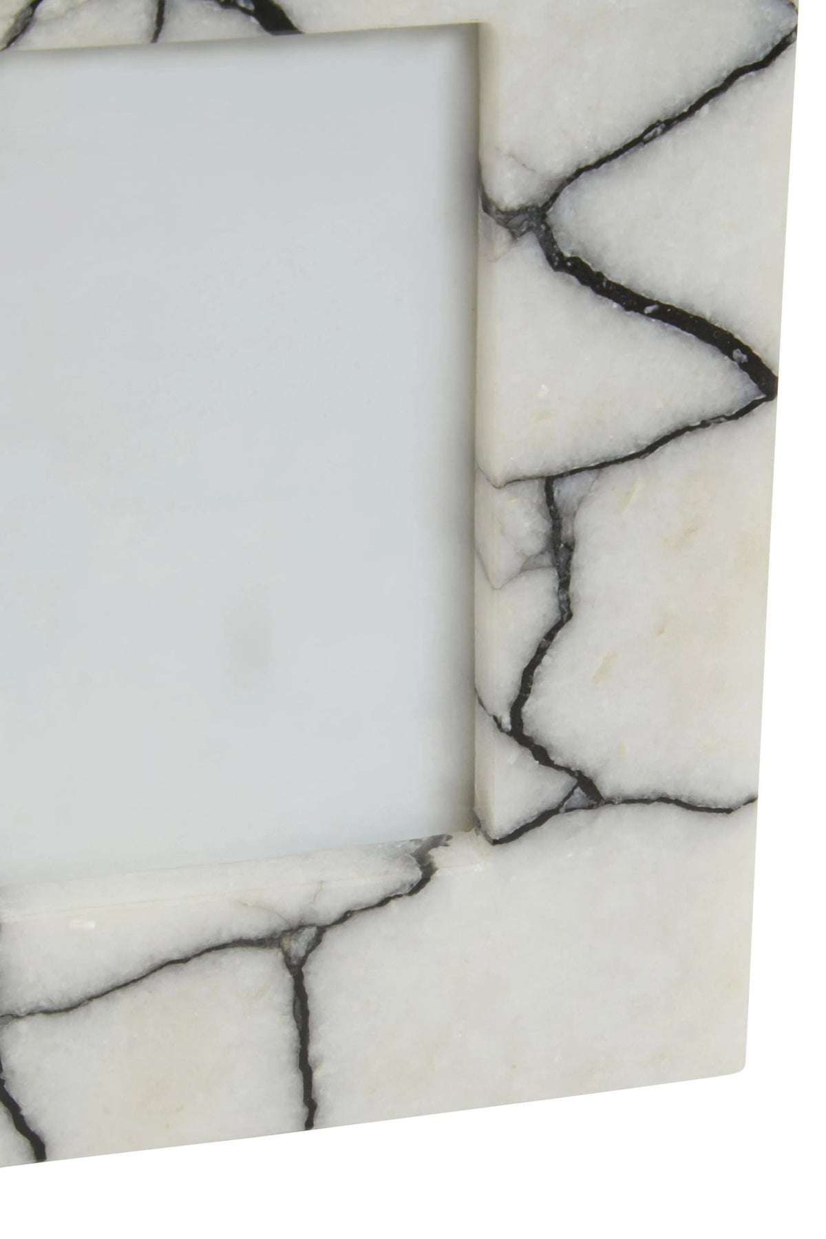 Marmont White and Black Marble 4In X 6In Small Photo Frame