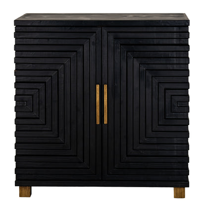 Lennox Black 2 Door Side Cupboard