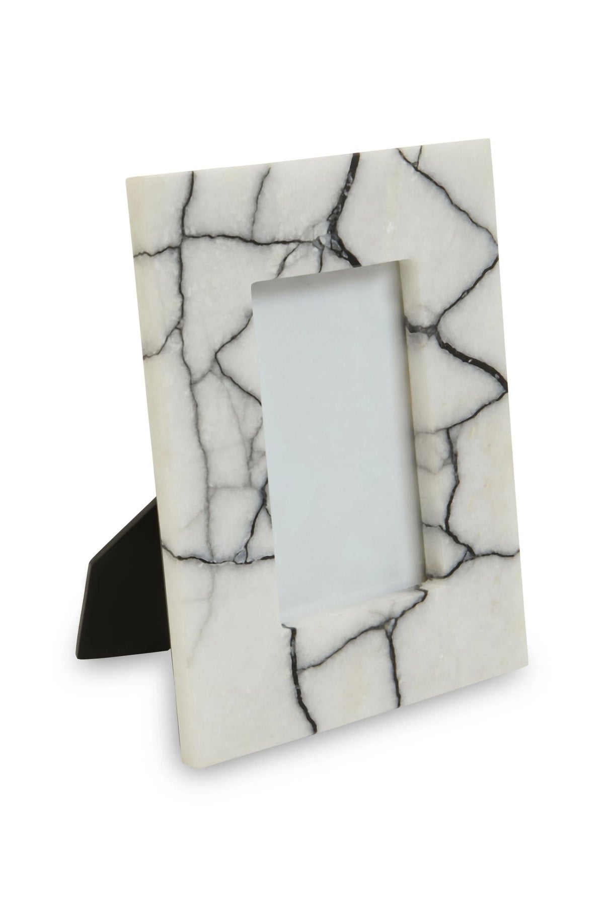 Marmont White and Black Marble 4In X 6In Small Photo Frame