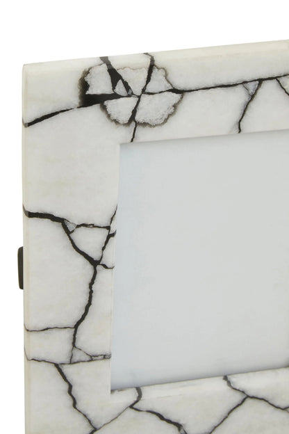Marmont White and Black Marble 5In X 7In Large Photo Frame