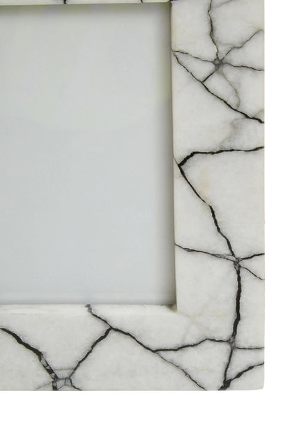 Marmont White and Black Marble 5In X 7In Large Photo Frame