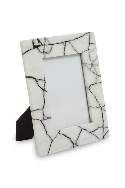 Marmont White and Black Marble 5In X 7In Large Photo Frame