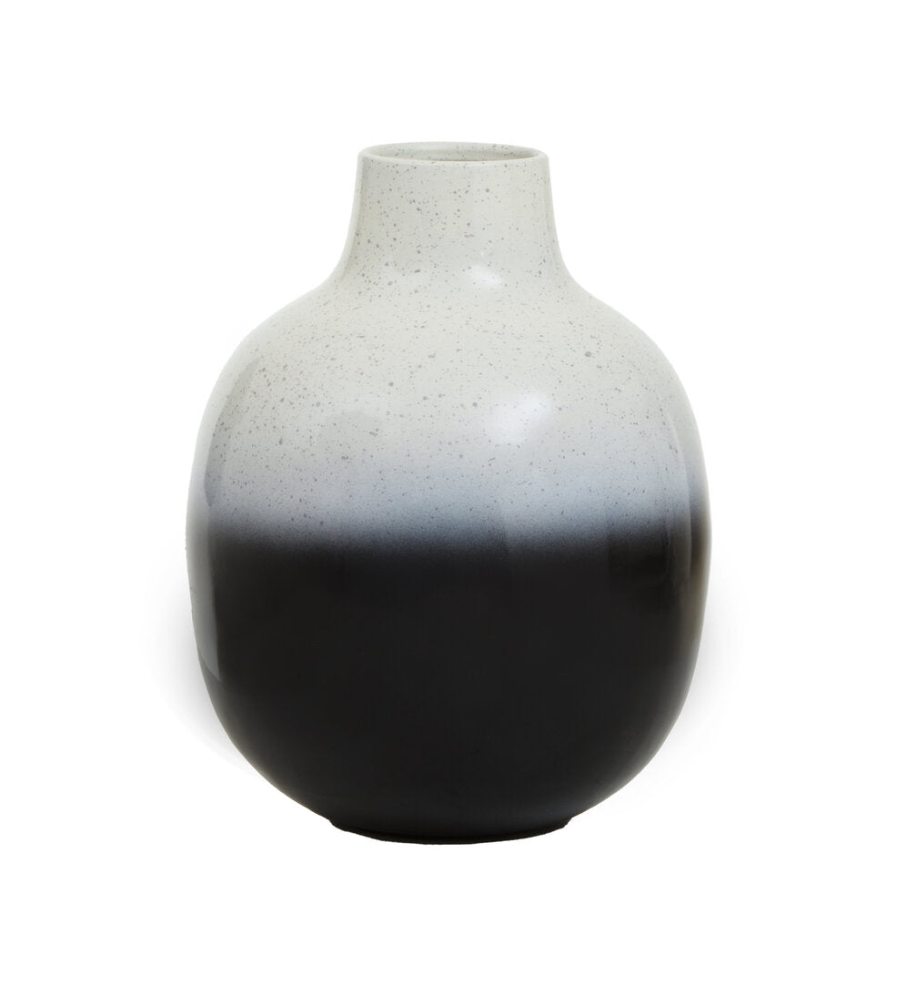 Arbor Small Black And White Ombre Vase