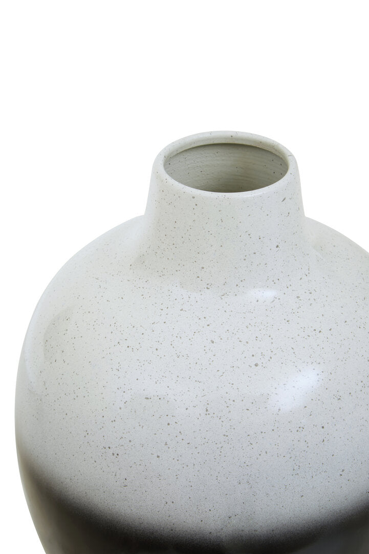 Arbor Large Black And White Ombre Vase