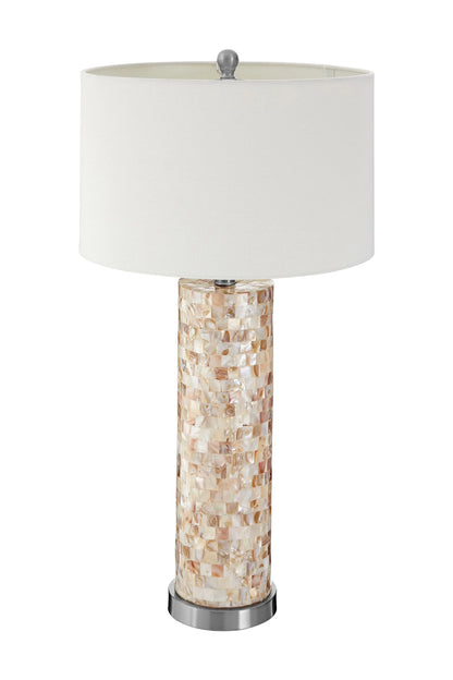 Concha Round Shell Inlay Table Lamp
