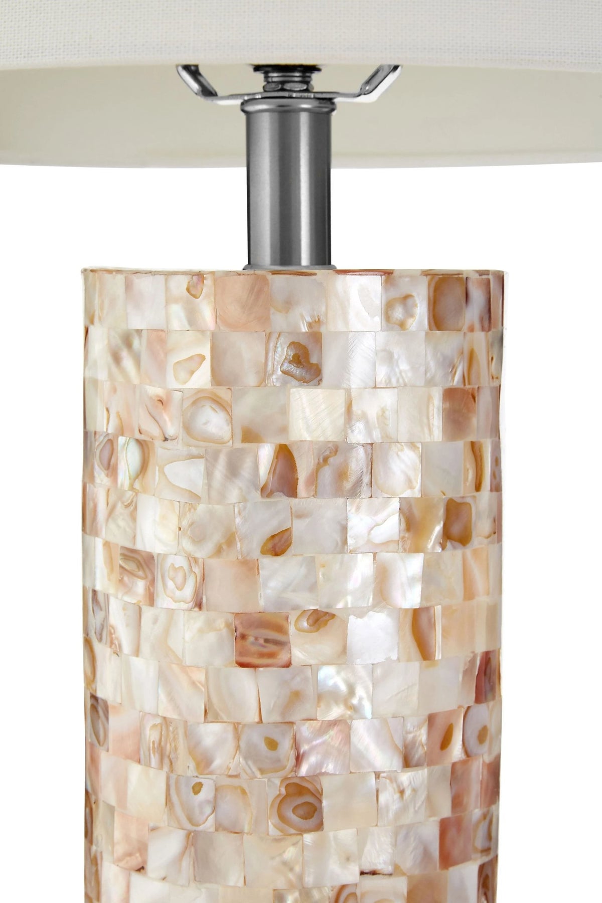 Concha Round Shell Inlay Table Lamp