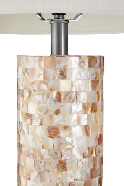Concha Round Shell Inlay Table Lamp