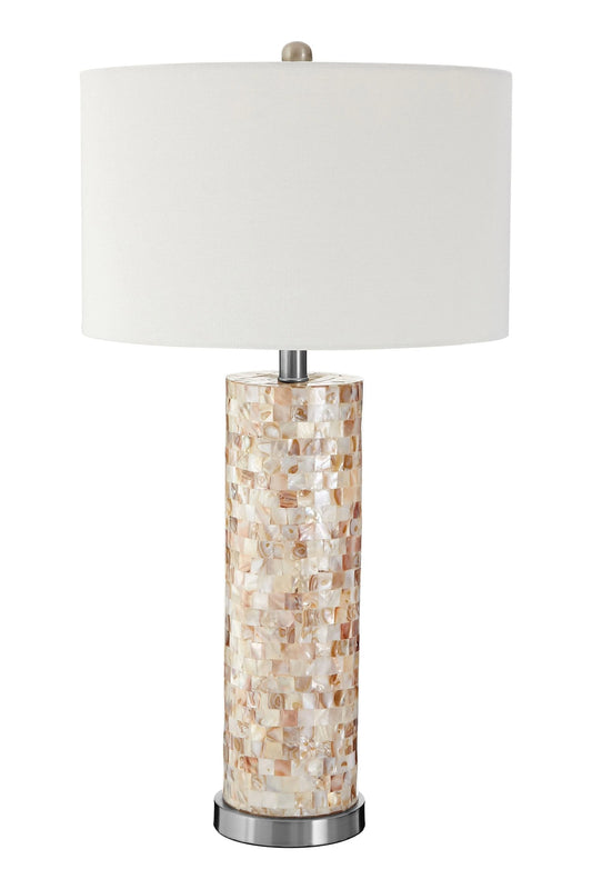 Concha Round Shell Inlay Table Lamp