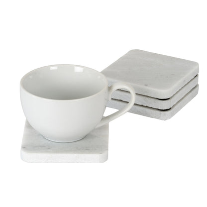 Set of Four Square Marble Coasters