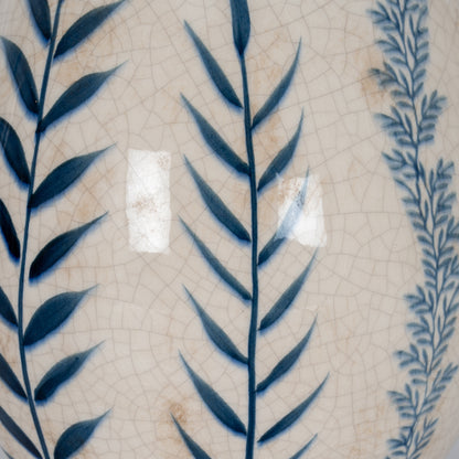 Large Blue Flora Olpe Jug Vase