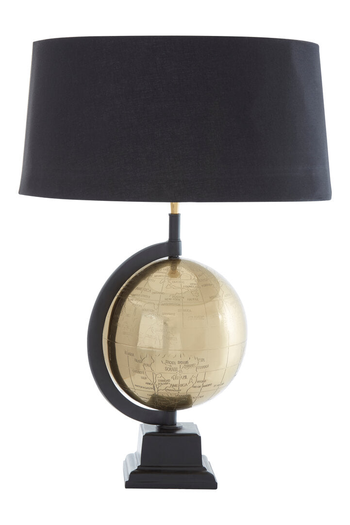 Spencer Globe Antique Brass Table Lamp