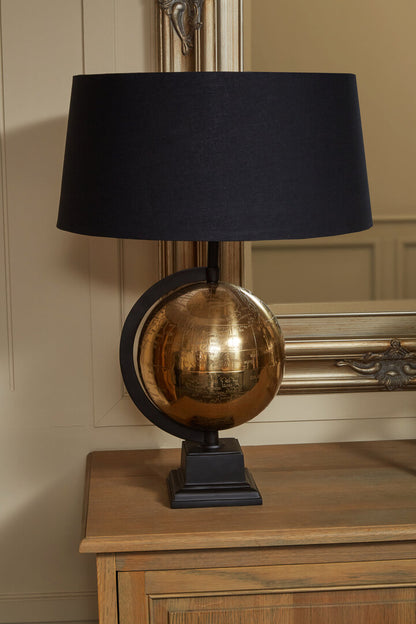 Spencer Globe Antique Brass Table Lamp