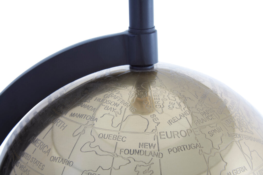 Spencer Globe Antique Brass Table Lamp