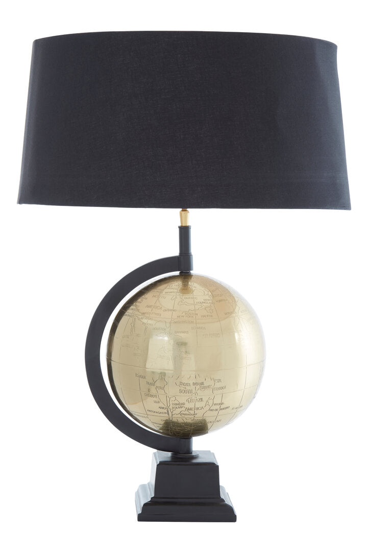 Spencer Globe Antique Brass Table Lamp