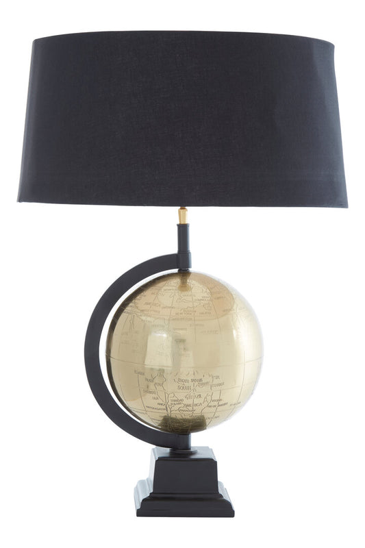 Spencer Globe Antique Brass Table Lamp